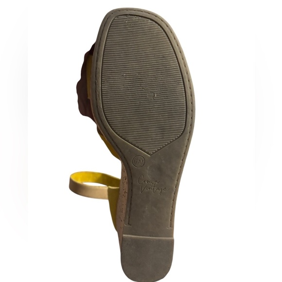 Yellow Wedge Sandals - Picture 6 of 9